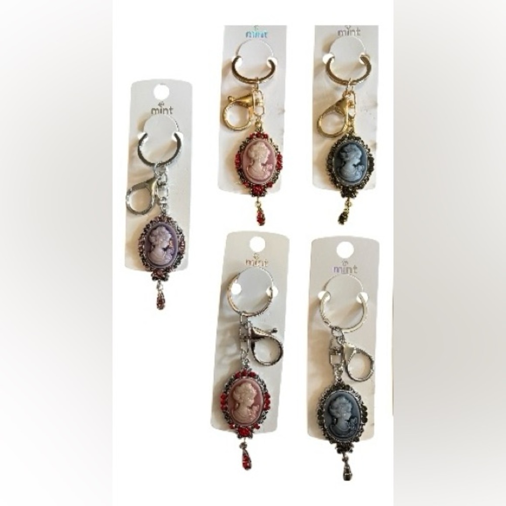 Cameo Key & Bag Charms in Assorted Colors - Picture 2 of 3